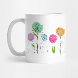 Decorative abstract flowers Mug